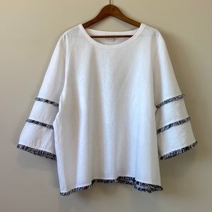Cynthia Rowley White Linen Top
